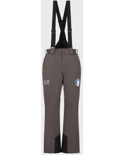 EA7 Fisi Collection Protectum7 Technical Fabric Ski Trousers - Blue
