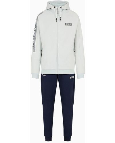 EA7 Dynamic Athlete Tracksuit In Natural Ventus7 Technical Fabric - White