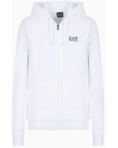 EA7 Core Identity Sweatshirt Mit Kapuze - Weiß