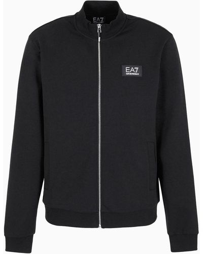 EA7 Lux Identity Cotton-blend Sweatshirt - Black