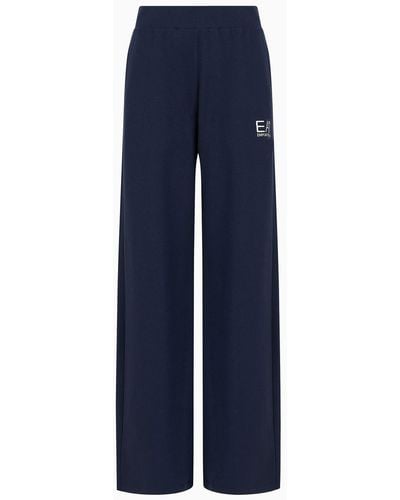 EA7 Core Lady Stretch-cotton Pants - Blue