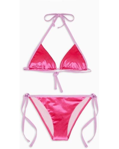 EA7 Velvet Triangle Bikini - Pink