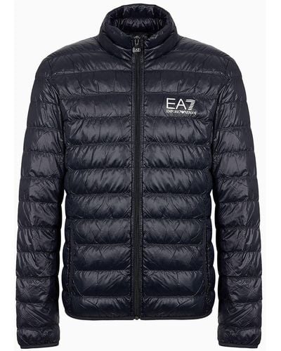 EA7 Packable Core Identity Puffer Jacket - Blue