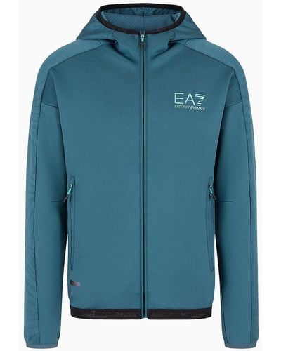 EA7 Dynamic Athlete Sweatshirt In Vigor7 Technical Fabric - Blue
