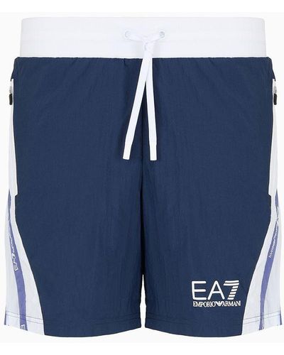 EA7 Shorts Tennis Club In Tessuto Riciclato Asv - Blu