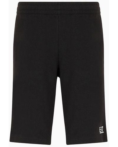 EA7 Core Identity Cotton Board Shorts - Black
