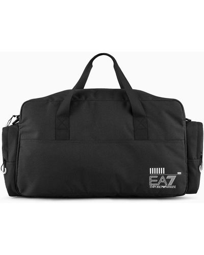 EA7 Asv Recycled-fabric Train Core Duffel Bag - Black