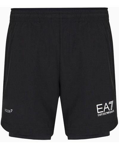 EA7 Dynamic Athlete Shorts In Vigor7 Technical Fabric - Black
