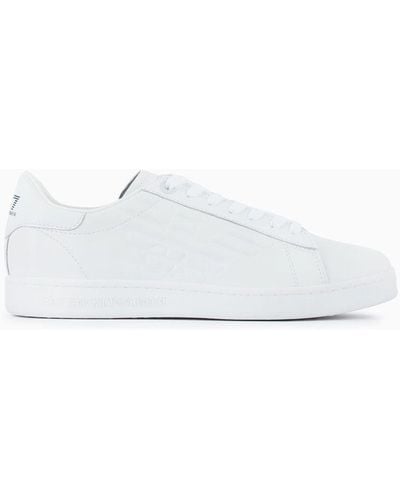 EA7 Classic Cc Sneakers With Embossed Logo - Multicolor