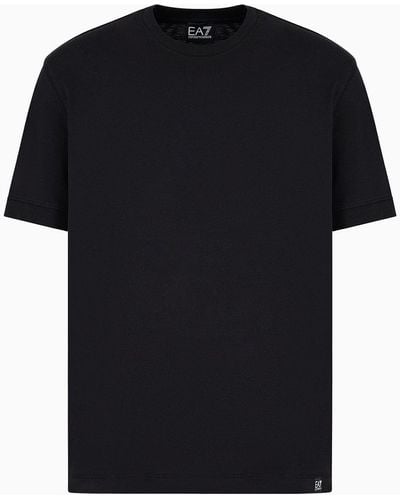 EA7 Unisex Core Identity T-shirt In Asv Organic Cotton - Black