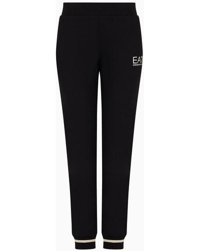 EA7 Core Lady Stretch-cotton Sweatpants - Black