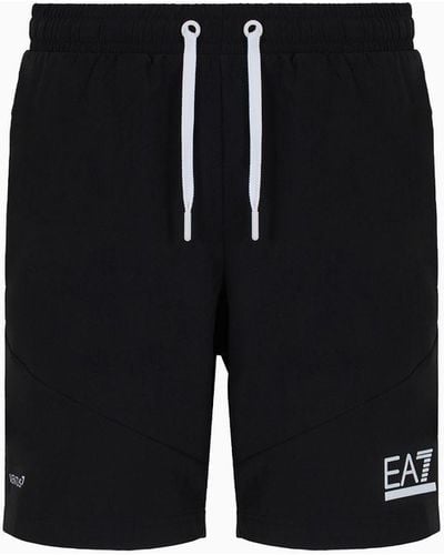 EA7 Tennis Pro Shorts In Ventus7 Technical Fabric - Black