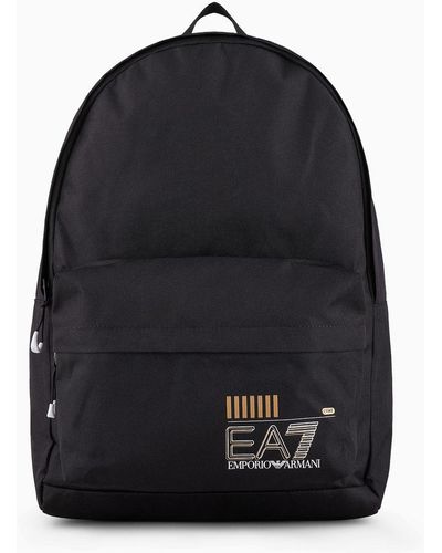 EA7 Train Core Rucksack Aus Recyceltem Gewebe Asv - Schwarz