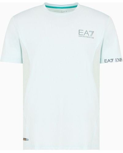 EA7 Dynamic Athlete T-shirt In Ventus7 Technical Fabric - White