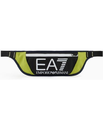 EA7 Graphic Series Technical Fabric Running Belt Bag - White