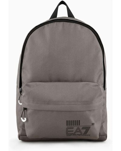 EA7 Asv Recycled-fabric Train Core Backpack - Gray