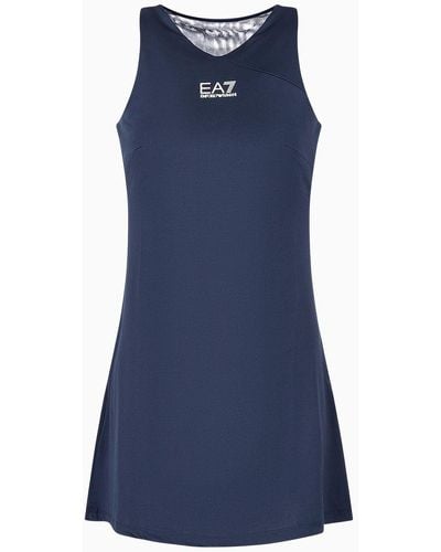 EA7 Tennis Pro Dress In Ventus7 Technical Fabric - White
