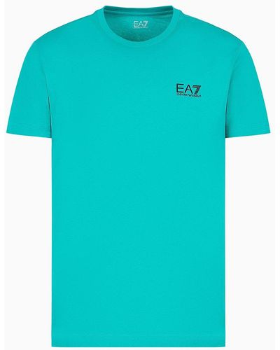 EA7 Core Identity T-shirt Aus Pima-baumwolle - Blau