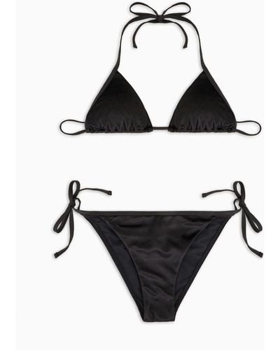 EA7 Velvet Triangle Bikini - Black