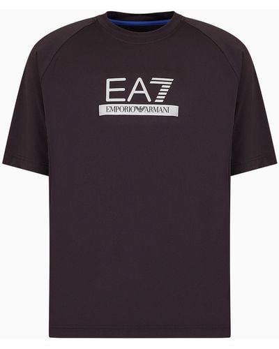 EA7 T-shirt Girocollo Dynamic Athlete In Tessuto Tecnico Ventus7 - Nero