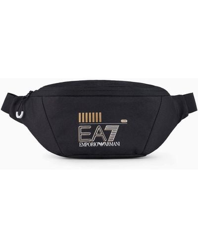 EA7 Train Core Recycled Fabric Belt Bag - Black