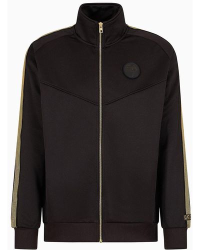 EA7 Cotton-blend Soccer Sweatshirt - Black