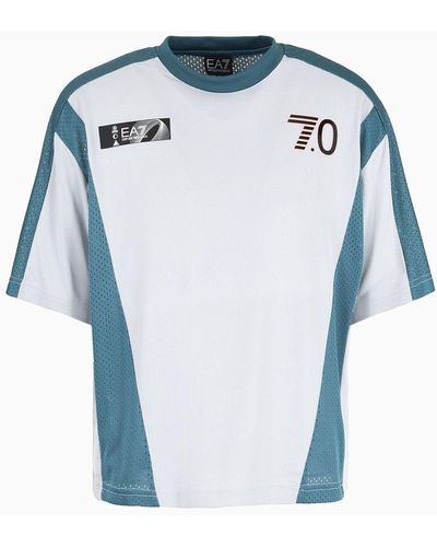 EA7 7.0 T-shirt In Ventus7 Technical Fabric - Blue