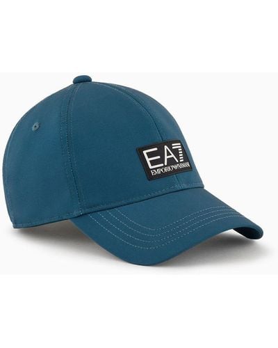 EA7 Recycled-fabric Baseball Cap - Blue