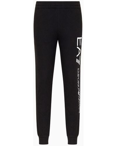 EA7 Cotton Logo Series Sweatpants - Black