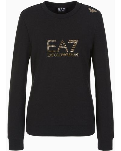EA7 Evolution Crew-neck Sweatshirt - Black