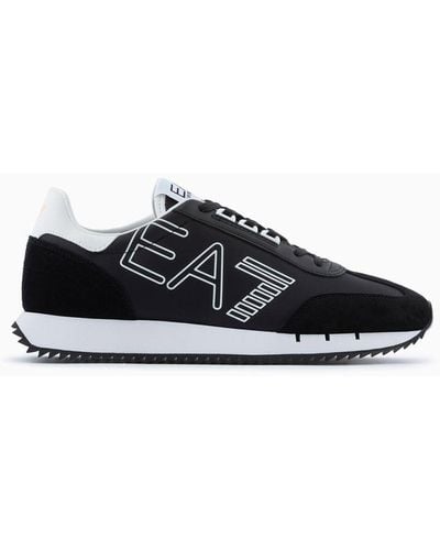 EA7 Sneakers Black And White Vintage - Nero