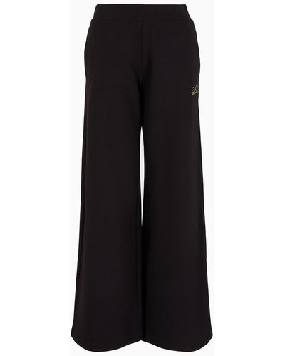 EA7 Core Lady Stretch-cotton Pants - Black