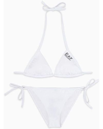 EA7 Triangel-bikini Mit Logo - Natur