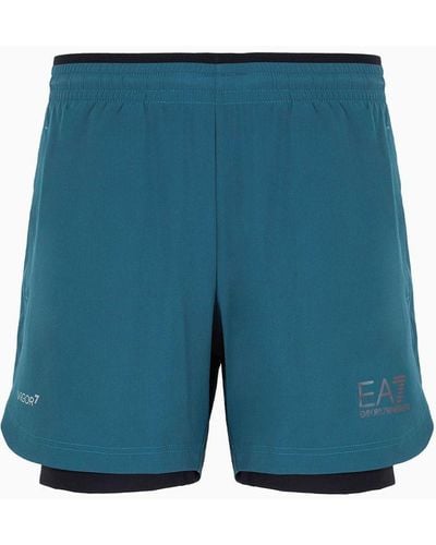EA7 Shorts Dynamic Athlete In Tessuto Tecnico Vigor7 - Blu