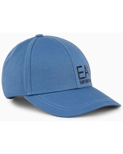 EA7 Casquette De Baseball En Coton - Bleu