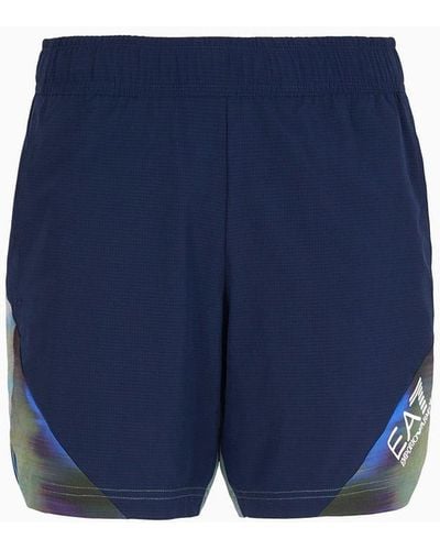 EA7 Tennis Pro Shorts In Ventus7 Technical Fabric - Blue