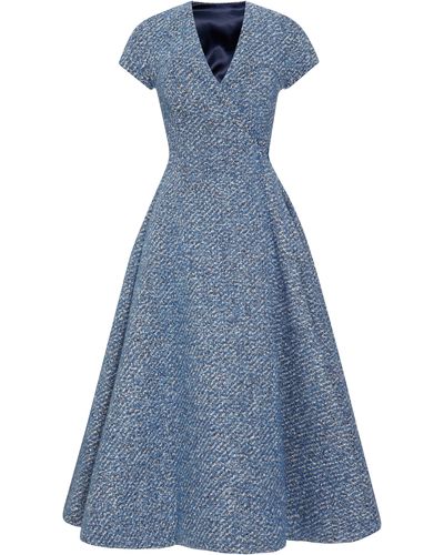 Emilia Wickstead A Dress with Back-slit - Blue