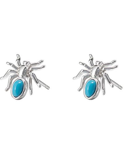 E&e Spider Stud Earrings - Blue