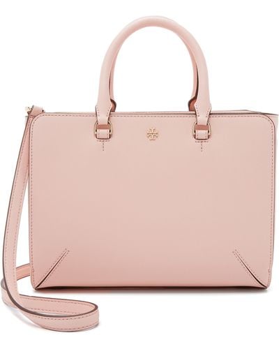 Tory Burch Robinson Small Zip Tote - Pink
