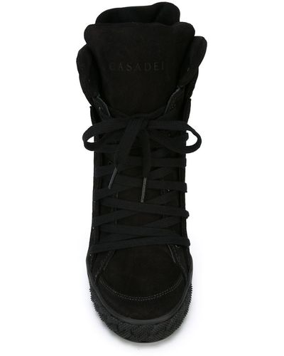 Casadei Concealed Wedge Sneakers - Black