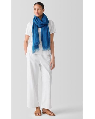 Eileen Fisher Airy Linen Scarf - Blue