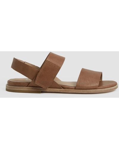 Eileen Fisher Kanza Tumbled Leather Sandal - Brown