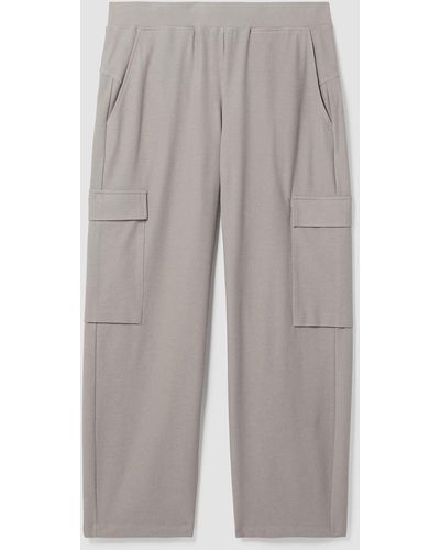 Eileen Fisher Washable Stretch Crepe Cargo Pant - Gray