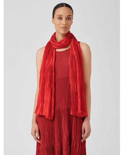 Eileen Fisher Whisper Silk Scarf - Red