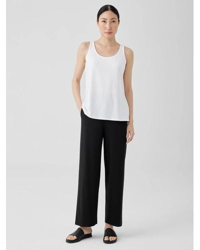 Eileen Fisher Stretch Jersey Knit Straight Pant - Black