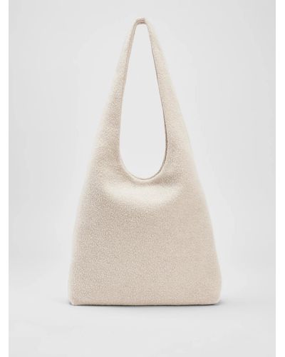 Eileen Fisher Boucle Wool Knit Shopper Tote - Natural