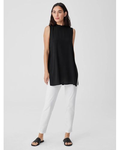 Eileen Fisher Washable Stretch Crepe Pant - White