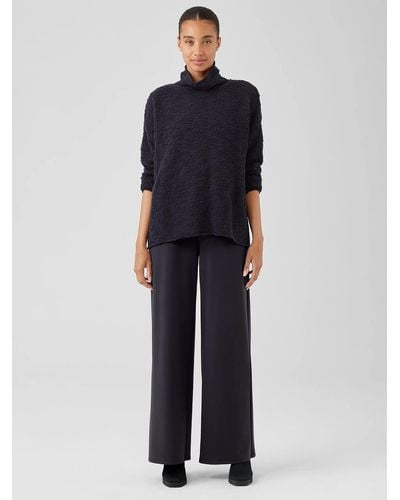 Eileen Fisher Washable Flex Ponte High-waisted Pant - Blue