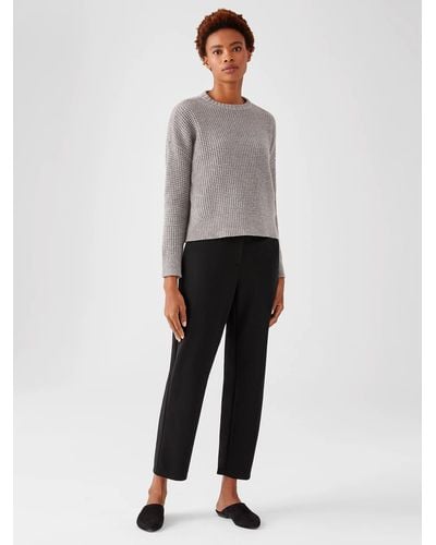Eileen Fisher Flex Ponte Slouchy Ankle Pant - Gray