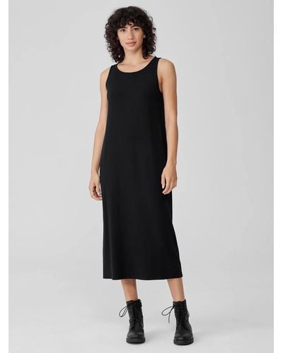Eileen Fisher Jersey Knit Tank Dress - Black